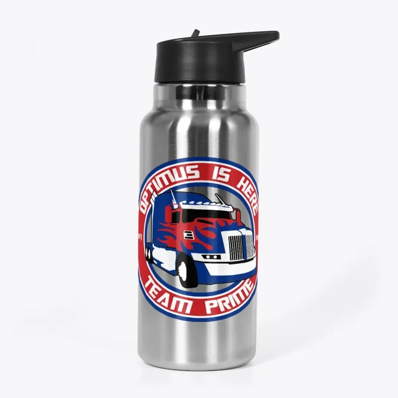 Team Prime Water Bottle w/badge